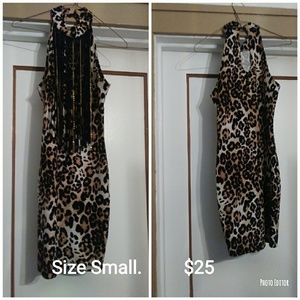 Cheetah Print Party Dress